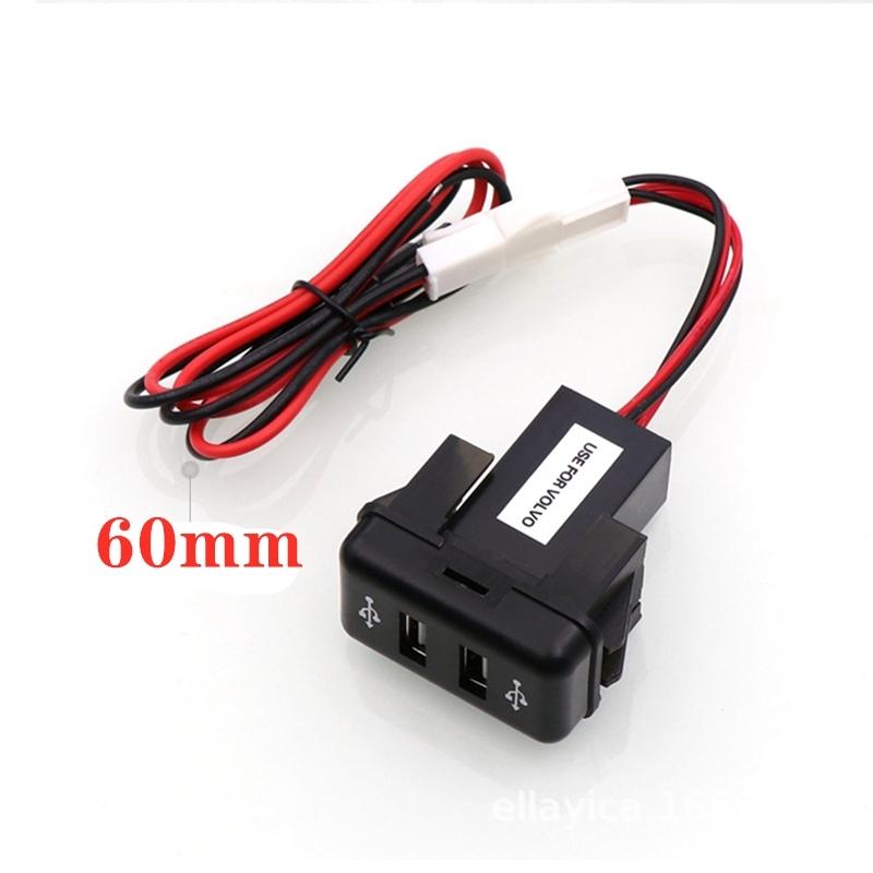 Автомобильное зарядное устройство с двумя USB-портами 5 В, 2,1 А/2,1 А, двойная розетка USB для смартфонов, Ipad, Iphone, для грузовиков, VOLVO FH FH12, быстрая зарядка 3,0