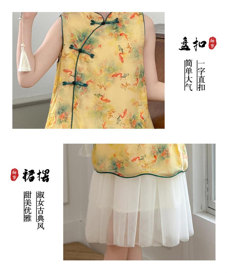 Girls' cheongsam dress summer dress 2026 new style children's Chinese style Tang dress Hanfu summer princess dress
