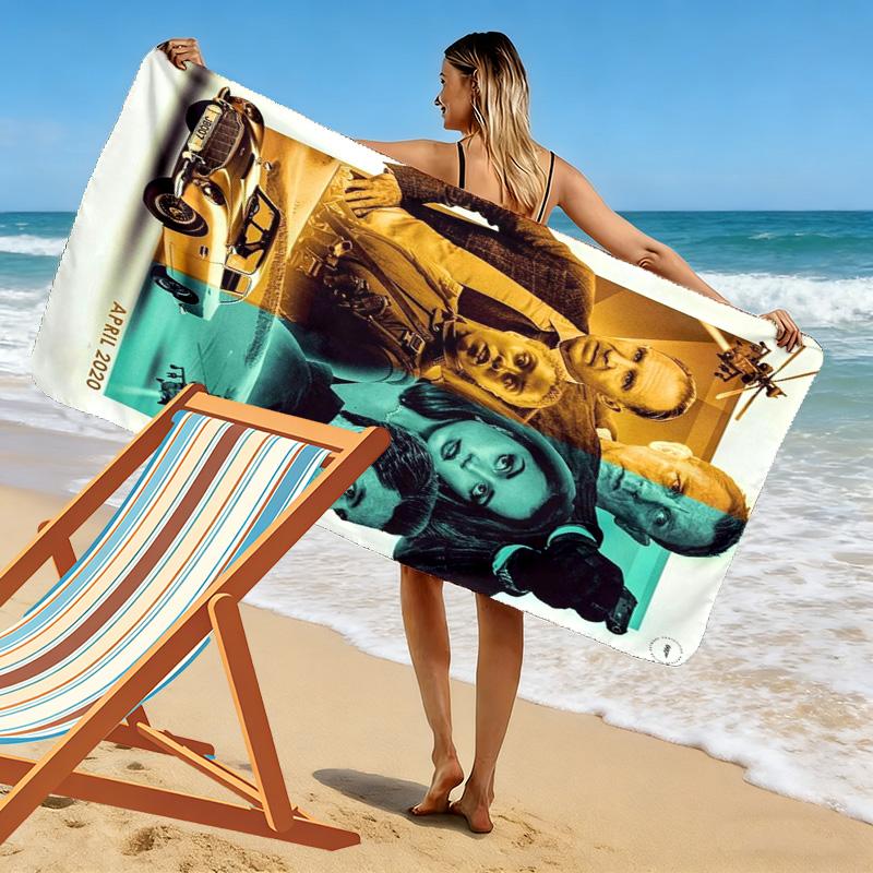 Secret Agent Thrills: April 2020 beach towel Portable for travel Beach towel for vacation photos swim Outdoor pool towel quick-drying swim towel
