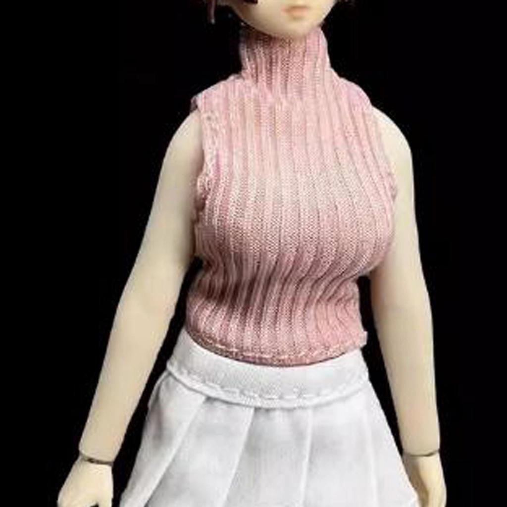 Масштаб 1/12 Кукольный повседневный вязаный топ с высоким воротом ручной работы для 6-дюймовой женщины, экшн