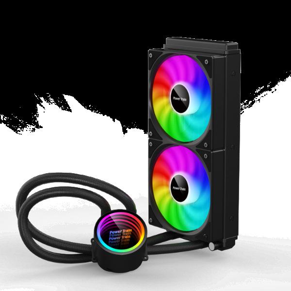 240 Водяной радиатор ARGB с интеллектуальным вентилятором с регулируемой скоростью и многоплатформенной совместимостью