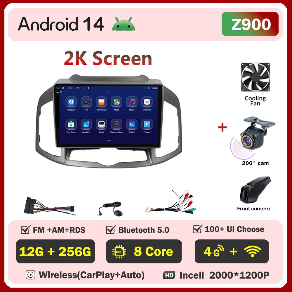 Android 14 для Chevrolet Captiva 1 2011 - 2016 стерео головное устройство Mirror Link GPS навигация Авторадио GPS интеллектуальные системы автомобиля