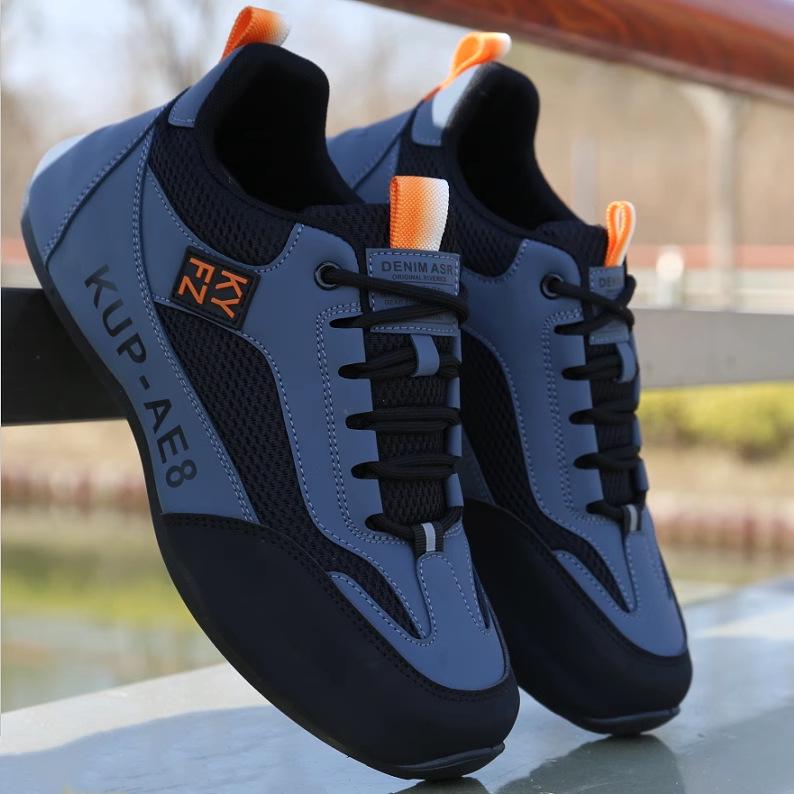 Бренд 2025 Мужские водонепроницаемые кожаные кроссовки - Универсальная повседневная обувь для путешествий на весну и осень