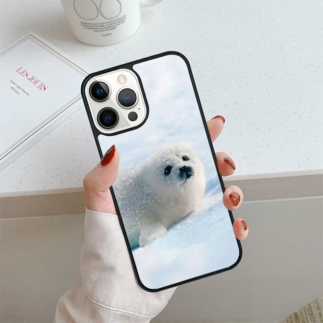 Чехлы для мобильного телефона смартфона с изображением детеныша гренландского тюленя морского льва Для iPhone 17 Air 16e 15 14 12 13 11 Pro MAX Plus Fundas