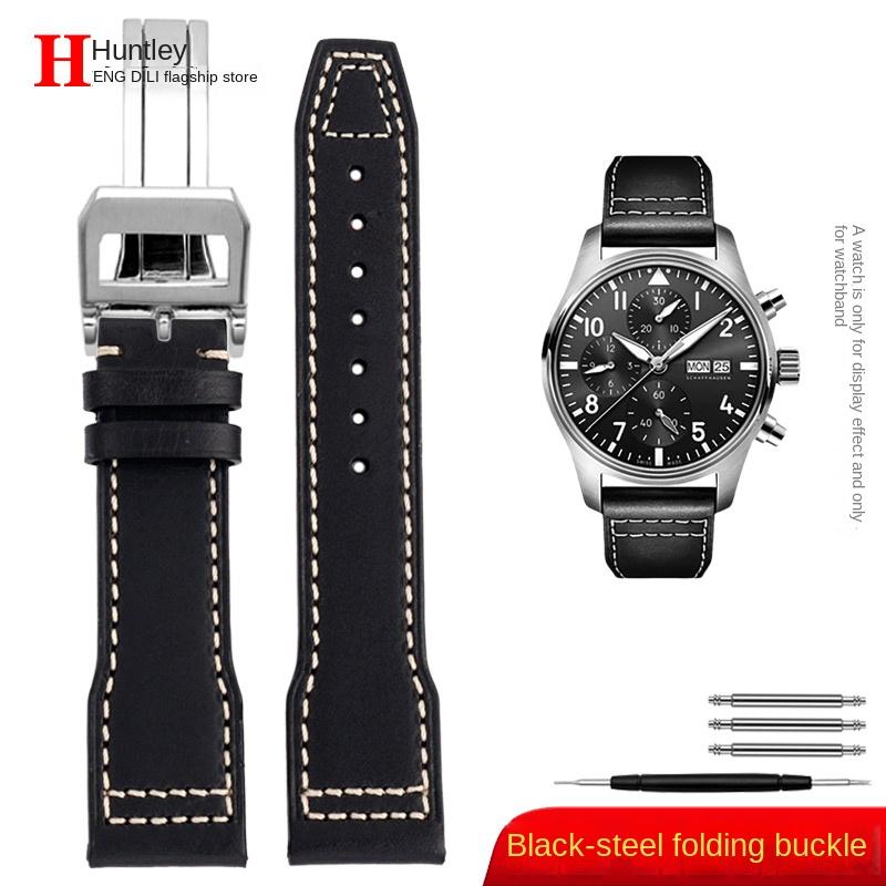 Высококачественный итальянский кожаный ремешок для часов IWC Big Pilot IW388103 IW378005/003/001 Mark 18 мужские Ремешок для часов 20 21 мм Браслет