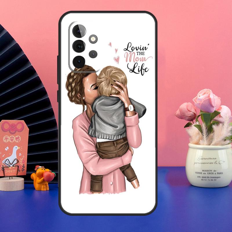 SUPER MOM MOTHER MAMA CUTE BABY Case For Samsung Galaxy A54 A34 A24 A14 A73 A53 A33 A23 A13 A52 A32 A22 A12 A51 A71 Cover