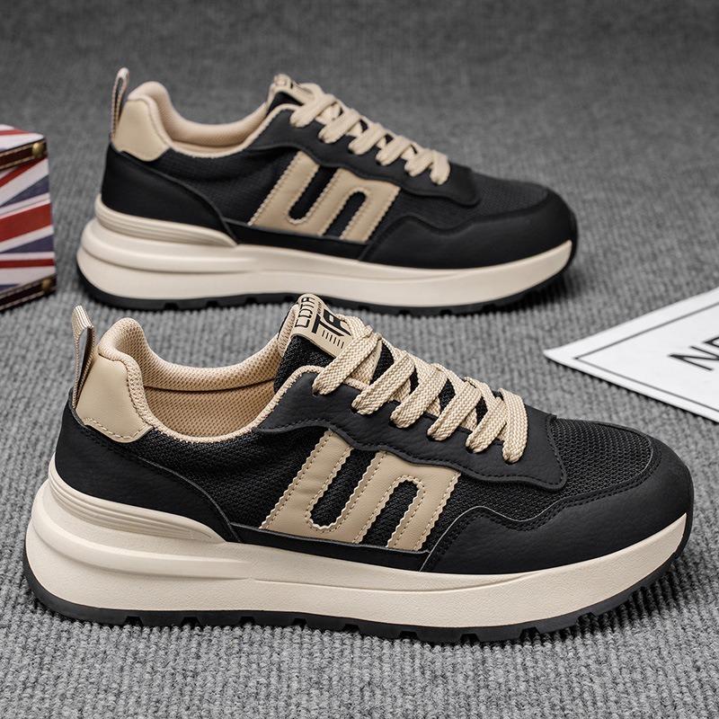 Мужская спортивная одинарная обувь сетчатая дышащая универсальная повседневная обувь мужская беговая платформа студенческая