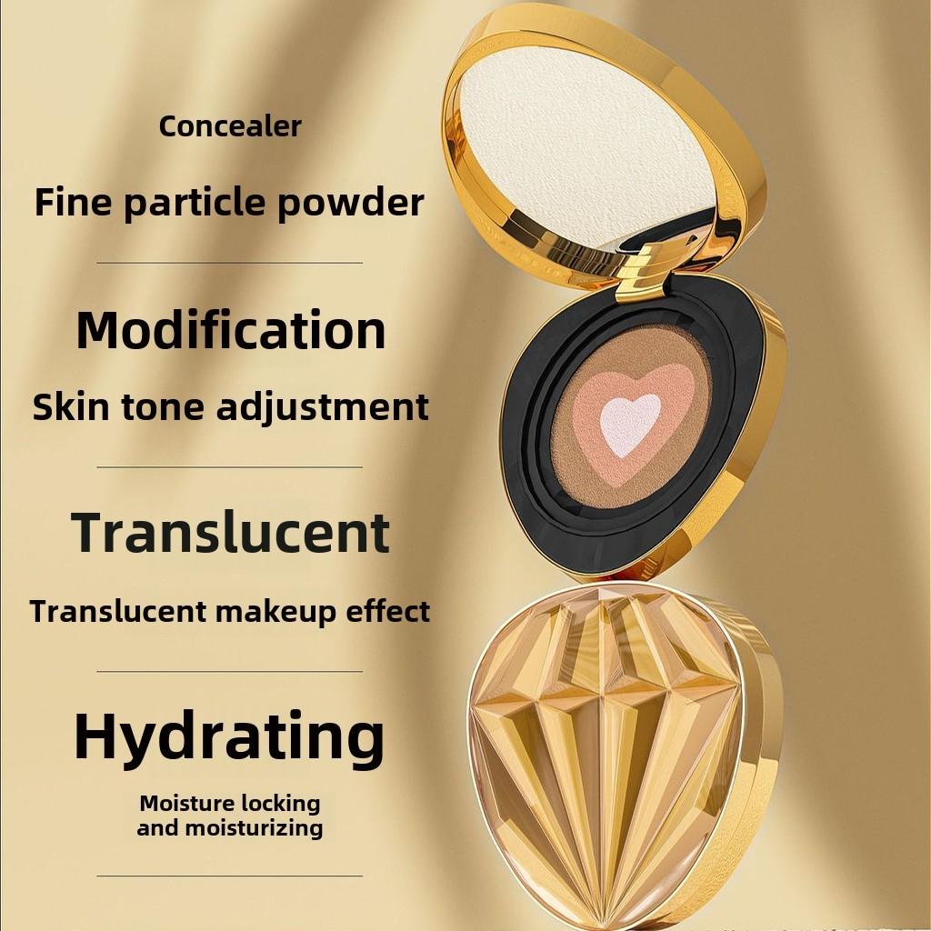 Air Cushion BB Cream Natural Brightening Concealer Oil Control Waterproof Permanent Fixed Liquid Foundation Daily Makeup Set Women's Fashion Makeup