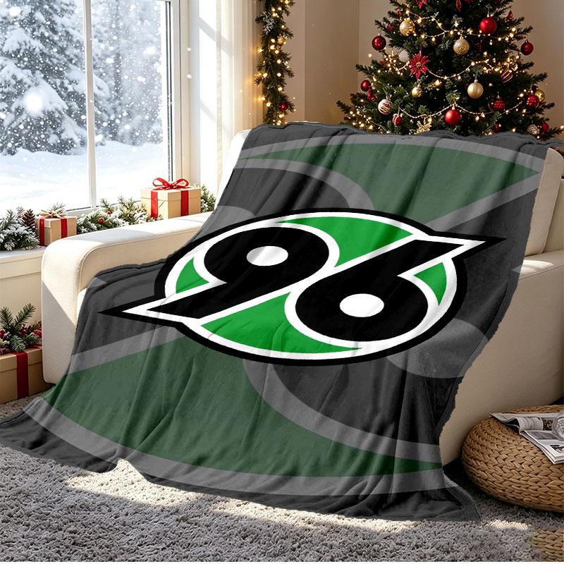 Hannover 96 Football Pattern Blanket for Home Decoration, Bed, Sofa, Car Travel, Camping, Suitable for All Seasons, Birthday Christmas Gift