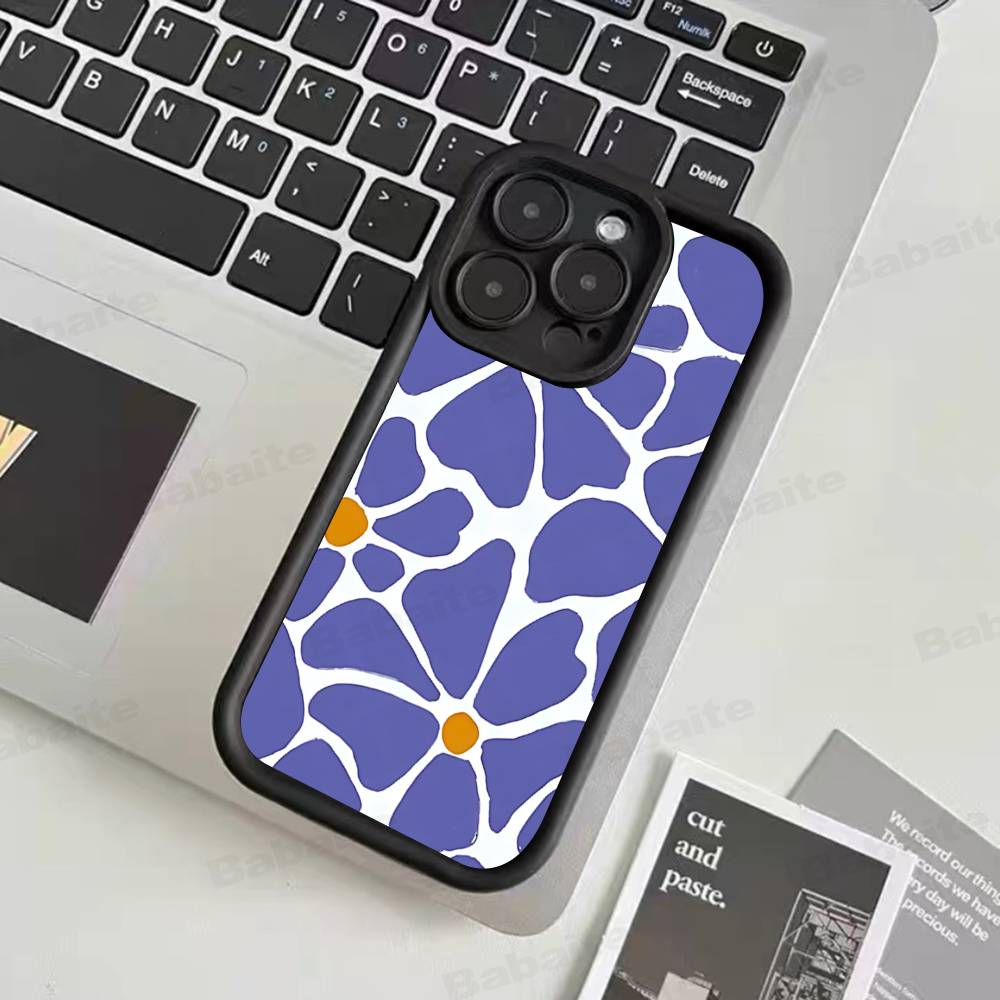 Абстрактный чехол для телефона «Цветочный рынок» для iPhone 17 16 15 14 13 12 11 Air Plus Pro Max Мягкая задняя крышка