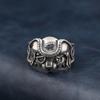 Ретро пиратское кольцо с котом для мужчин серебряного цвета в стиле панк готика регулируемое открытое кольцо в стиле рок ручной работы хип-хоп унисекс ювелирные аксессуары подарок
