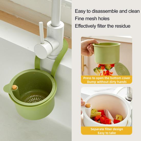 2 шт. Корзина для слива Стойка-фильтр для кухонной раковины Освобождающая руки для пищевых отходов Эффективный дренаж Предотвращение засоров Корзина-фильтр для раковины