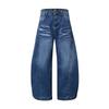 Vintage Washed Bootcut Jeans Men Women - Relaxed Fit Wide Leg Slimming Black Denim Pants