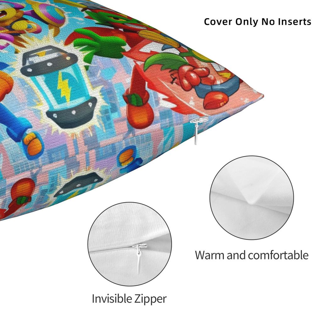 Funny Game Superthings Pillow Cover Novelty Pillow Case For Sofa Car Home Decor Soft Pillowcases Gift