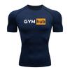 Gym Hub Печать Мужская Компрессионная Футболка Тренажерный Зал Тренировка Спорт Быстросохнущая Облегающая Футболка На Открытом Воздухе Тренировка Фитнес Эластичность Топы Футболка