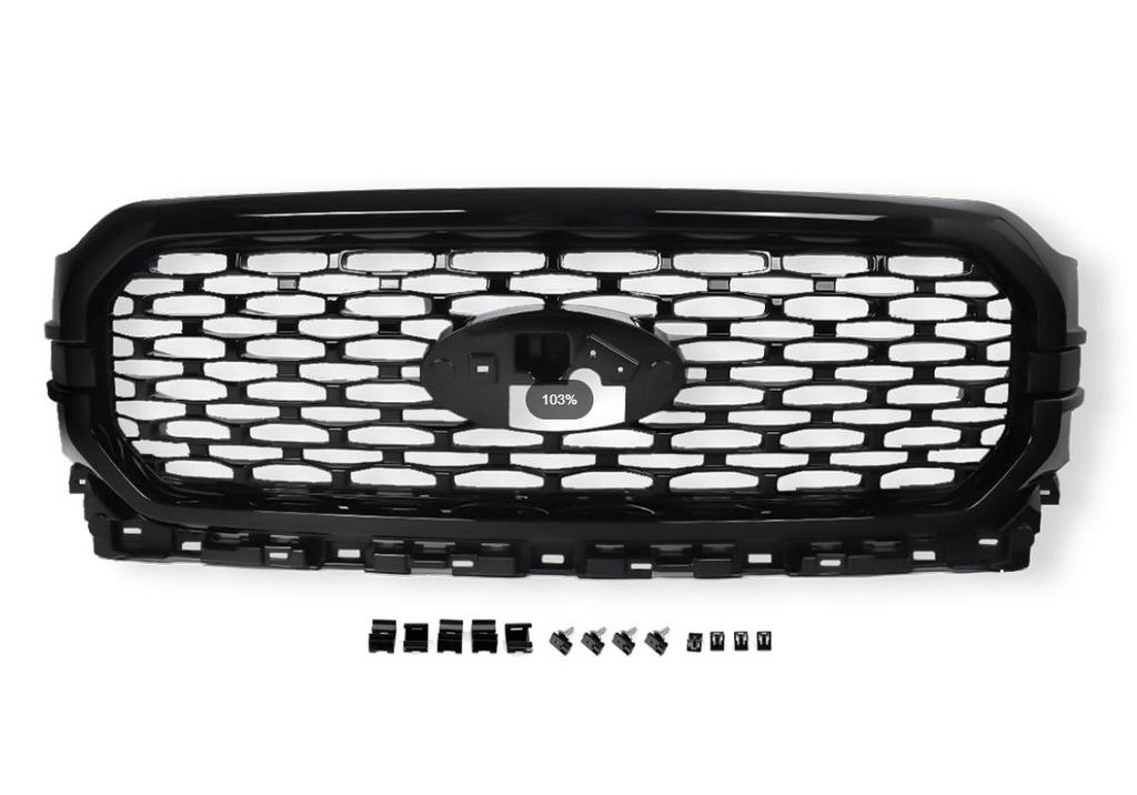 2021-2023 F150 Bright Black Style Front Upper Grille ML3Z8200LBPTM