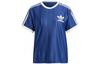adidas Женская футболка Originals с 3 полосками, темно-синяя, IR7466