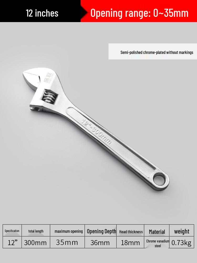 Universal Adjustable Wrench Set: Multifunctional Large and Small Genuine Wrenches