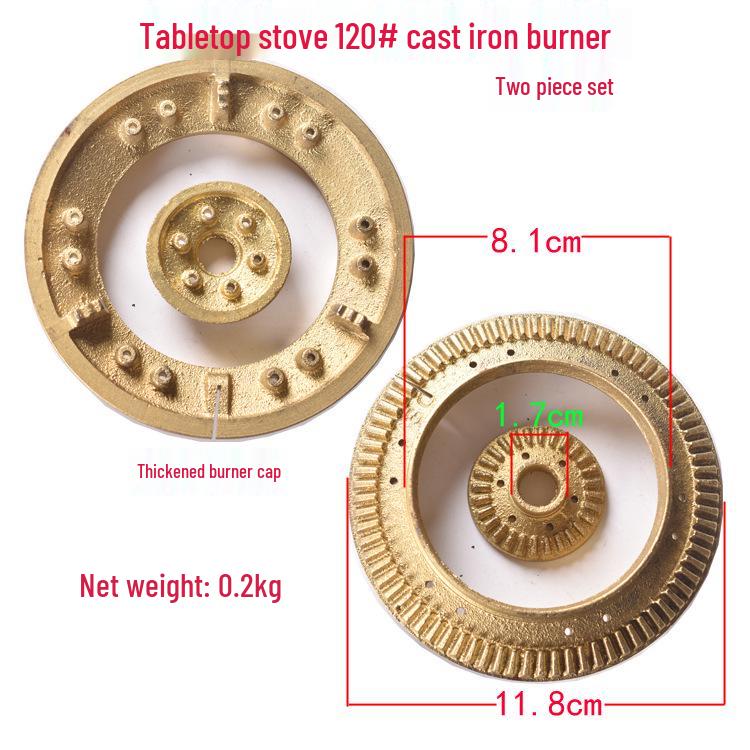 Набор чугунных головок горелок, рассекателей пламени и крышек для газовой плиты