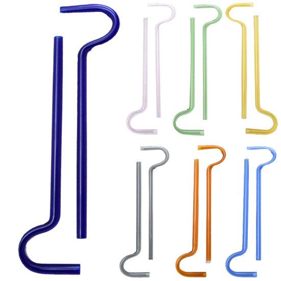 Витражные соломинки, 2 шт./компл., повторно используемые с кистью, новые прочные съемные вилки, соломинки для питья воды, тонкая работа, против морщин на губах