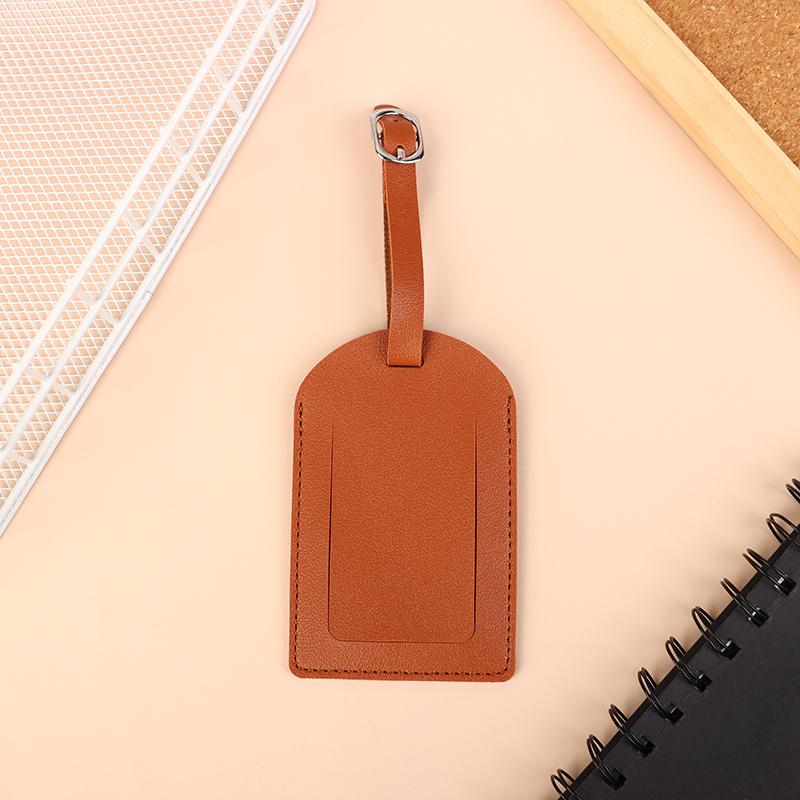 1 шт. Портативная бирка для багажа из искусственной кожи, идентификационная этикетка для чемодана, багажная доска, имя бирки, адрес, держатель для проездного паспорта