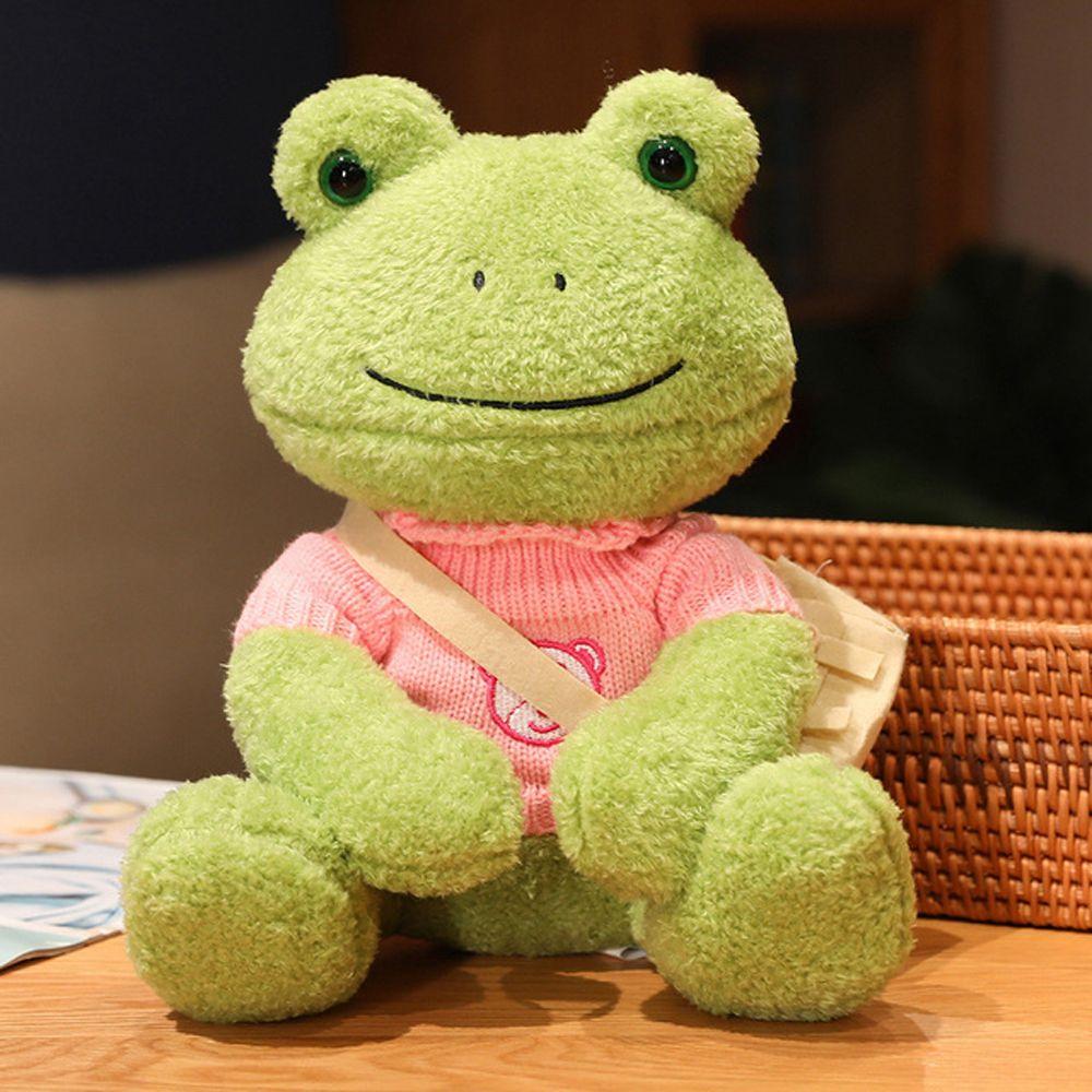 Soft Toy Cartoon Doll Stuffed Animals Sweater Frog Doll Frog Stuffed Toy Dressing Frog Plush Toy