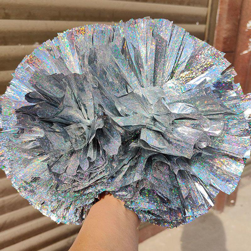 Радужные лазерные помпоны для чирлидинга