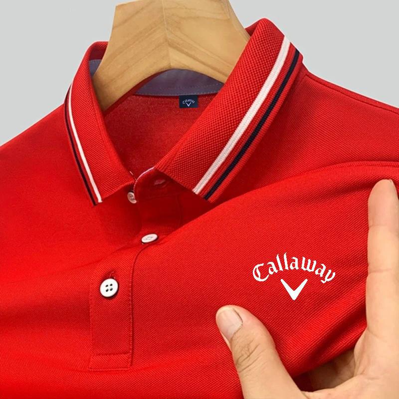 Callaway Embroidered 2025 Новая летняя рубашка поло для мужчин Высококачественная повседневная удобная и дышащая футболка с коротким рукавом для мужчин