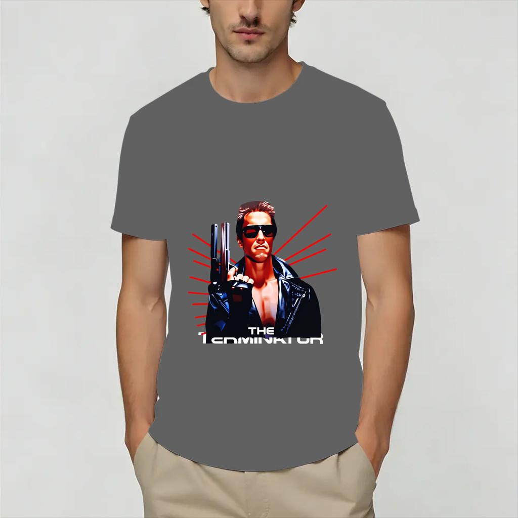 Terminator 80s T Shirt Summer Hipster TShirts Adult Cotton Breathable Plus Size Clothing Short Sleeve Classic Tops
