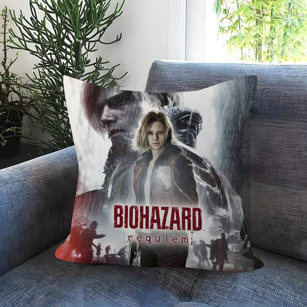Game R-Resident Evil Requiem Double-Sided Printed Pillow Cover Short Plush Suitable Living Rooms Bedrooms Throw Cushion Cover