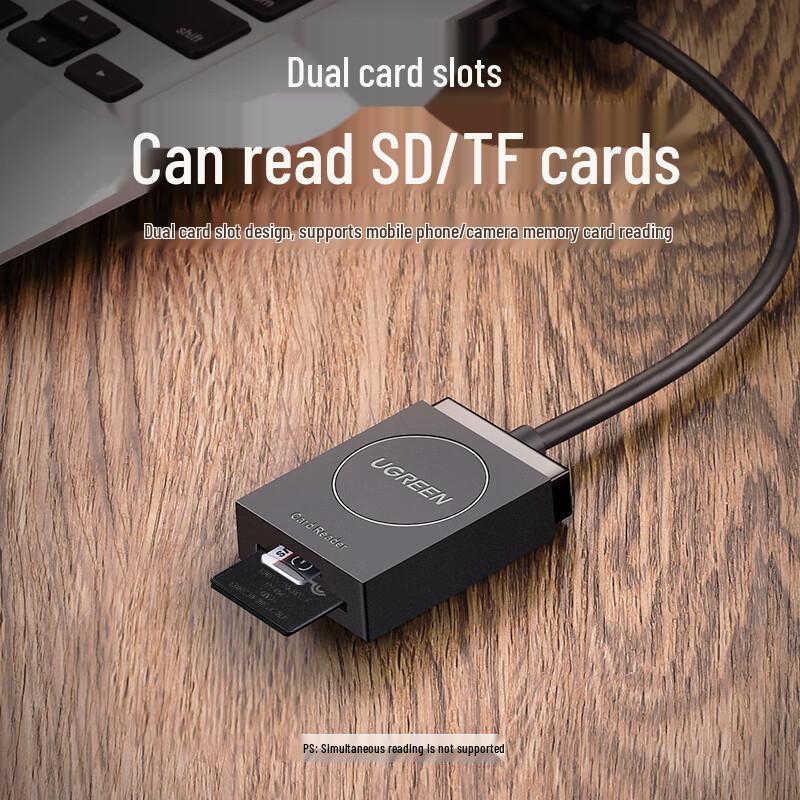 Ugreen Высокоскоростной кард-ридер 2-в-1 USB 3.0 для карт SD/TF