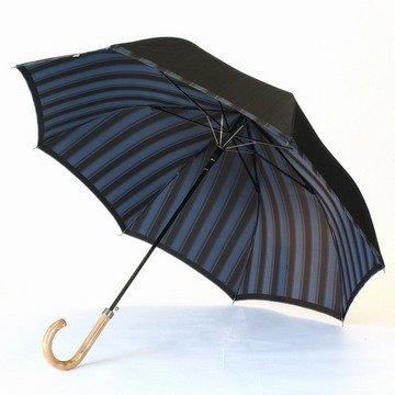 Luxury Long Umbrella Plain Striped Dark Blue Makita a Umbrella Manufacturer with a History of Over 140 Years Since the Edo Luxury Umbrella Koshu-ori