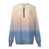 Women's Fashion Gradient Long Sleeved Loose Half Zippered Hoodie With Pockets