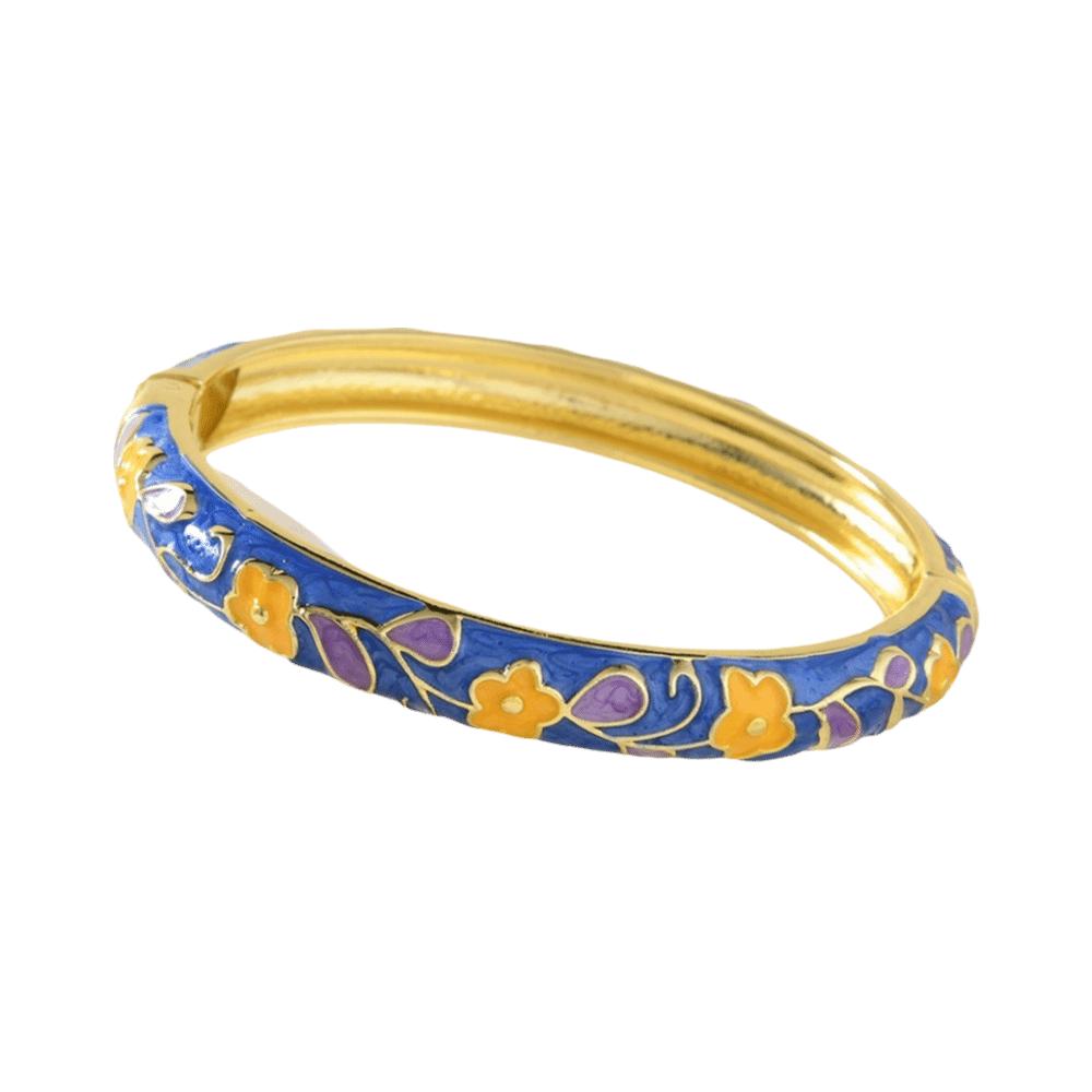 Zinc Zinc Zinc Alloy Enamel Bracelet Floral Motifs Flower Texture Bracelet Dropped Glaze Bracelet African