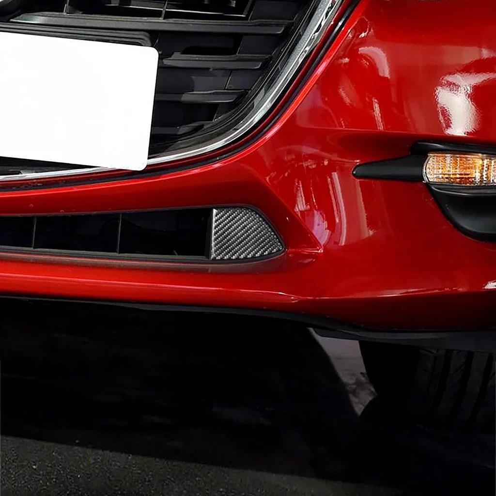 Подходит для Mazda3 Axela 2017-2018 гг. Настоящее карбоновое волокно Передняя решетка радиатора Декоративная накладка Передние декоративные детали Аксессуары для стайлинга автомобиля