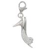 [Q4883] - Silver Charm Pendant 'Cinderella' Silver-white (rhodium-plated) - 20x13 Mm