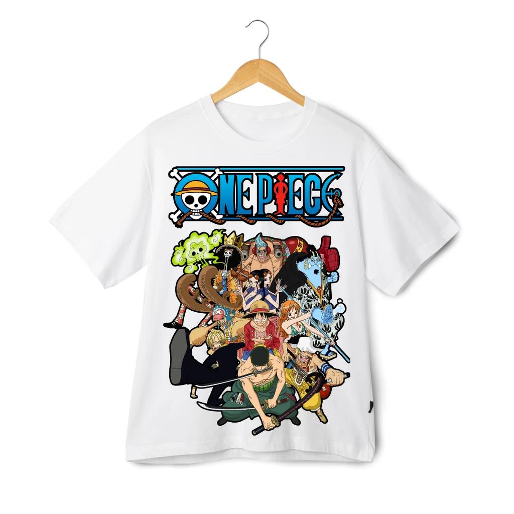 One Piece Straw Hat Crew Print TShirt for Kids Men WomenAnime Cartoon Casual Short Sleeve Tee Family Matching Streetwear Gift