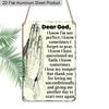 2D Flat, 1pc Vintage Christian Aluminium Wall Art Sign "Dear God, I Know I'm Not Perfect"- 8"x12" Aluminium Rustic Home & Church Decor, Heartfelt
