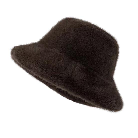 Women Winter Hat Thick Fuzzy Plush Faux Fur Heat Retention Windproof Fisherman Hat Short