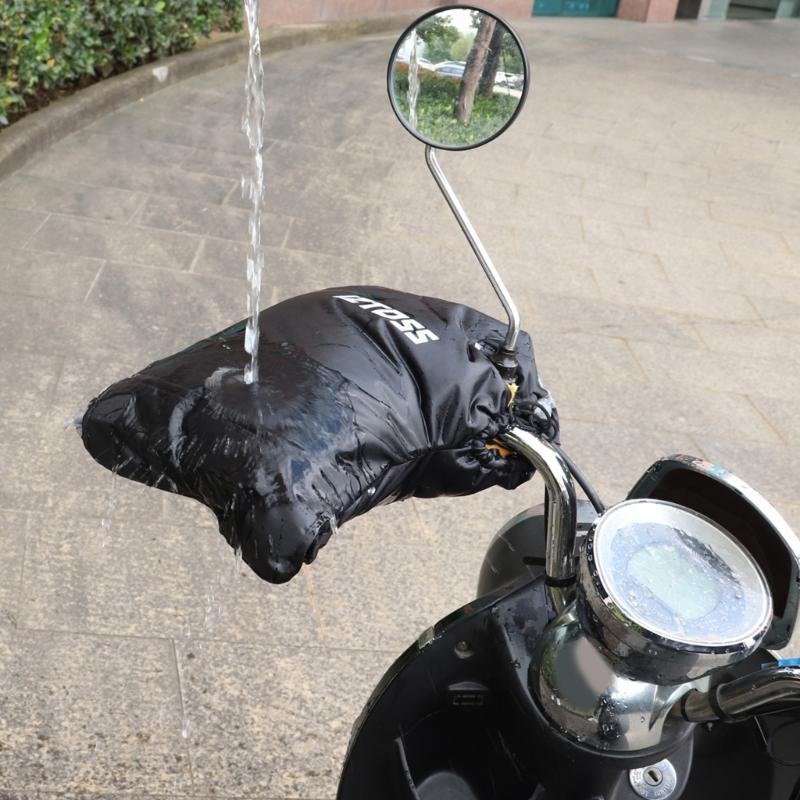 Мотоциклетные перчатки для езды на руле, водонепроницаемые, меховые, зимние, теплые, с накладками на руль