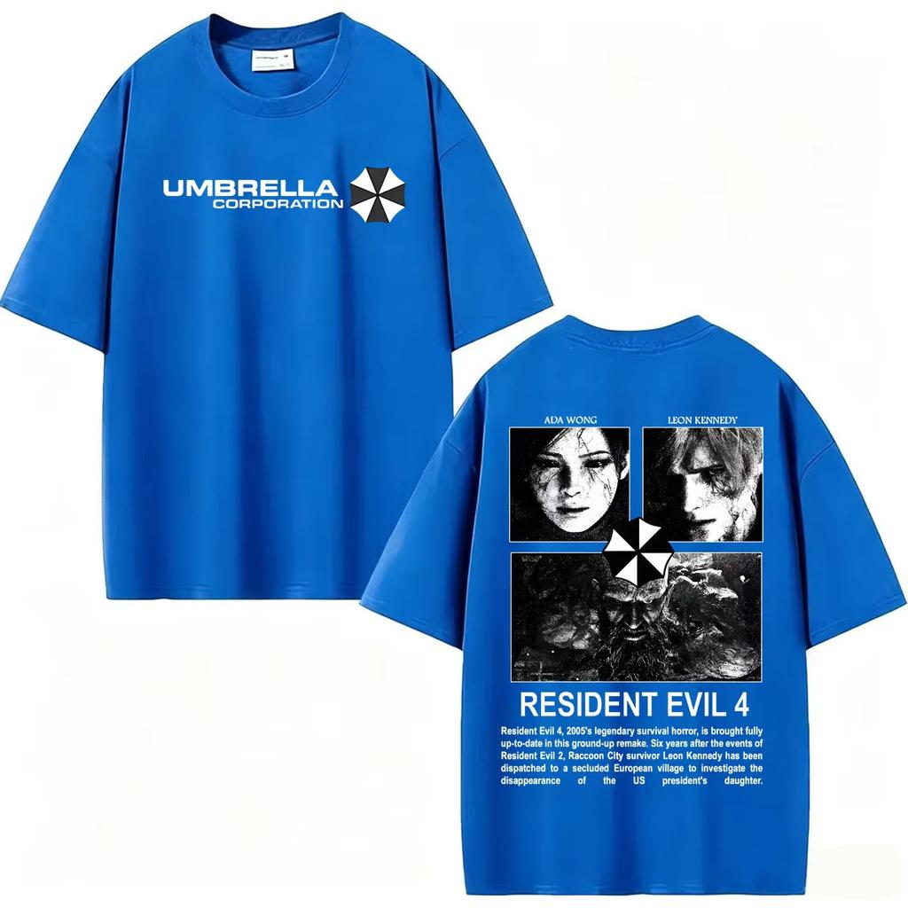 2026 New Leon Kennedy Resident Evil Requiem Graphic T Shirt Men Women Vintage Streetwear T-shirt Y2K Retro Vintage Graphic Oversized T Shirt