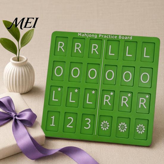 Mahjong Strategy Practice Tool 1/4Pcs 3D Printed Board, Solo Trainer with RLO Charleston Guide & 24 Slots, American Training Aid for Beginners Board
