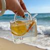 Transparent Fruit Wine Glass Funny Cold Drink Cup Hydroponic Flower Basket Glass Vase  Cafe