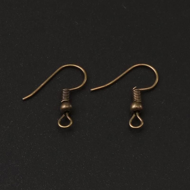 Для изготовления сережек из металла, ручная работа, бисерный крючок для ушей, 50 шт., украшение с круглыми бусинами, аксессуары, материал, бусины