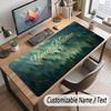 Mushroom Forest Theme Customized Mouse Pad Personalized Print Name Text Desk Mat For Home Office Table Decor