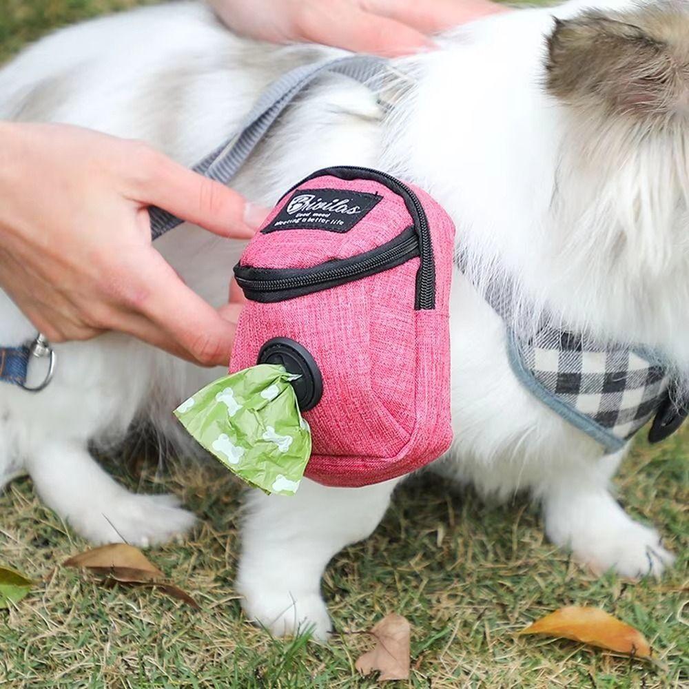 Multifunction Puppy Snack Reward Waist Bag Portable Dog Poop Dispenser Puppy