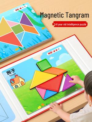 Магнитная головоломка Танграм для детей 3-6 лет - Развивающая игрушка для детей первого класса и детского сада