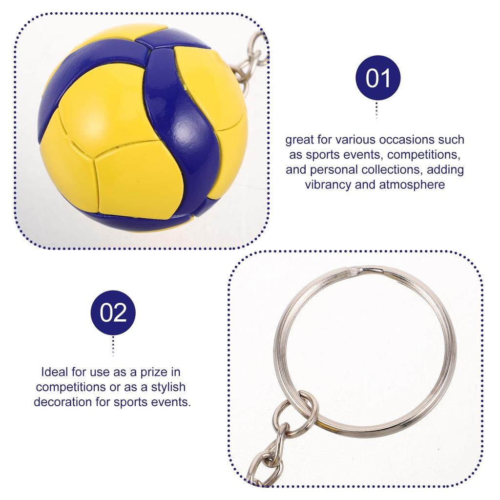 [iplusmile] 4 шт. Волейбольный брелок Волейбольные украшения Волейбольный турнир Брелок Волейбольные принадлежности Спортивный брелок ПВХ цинковый сплав