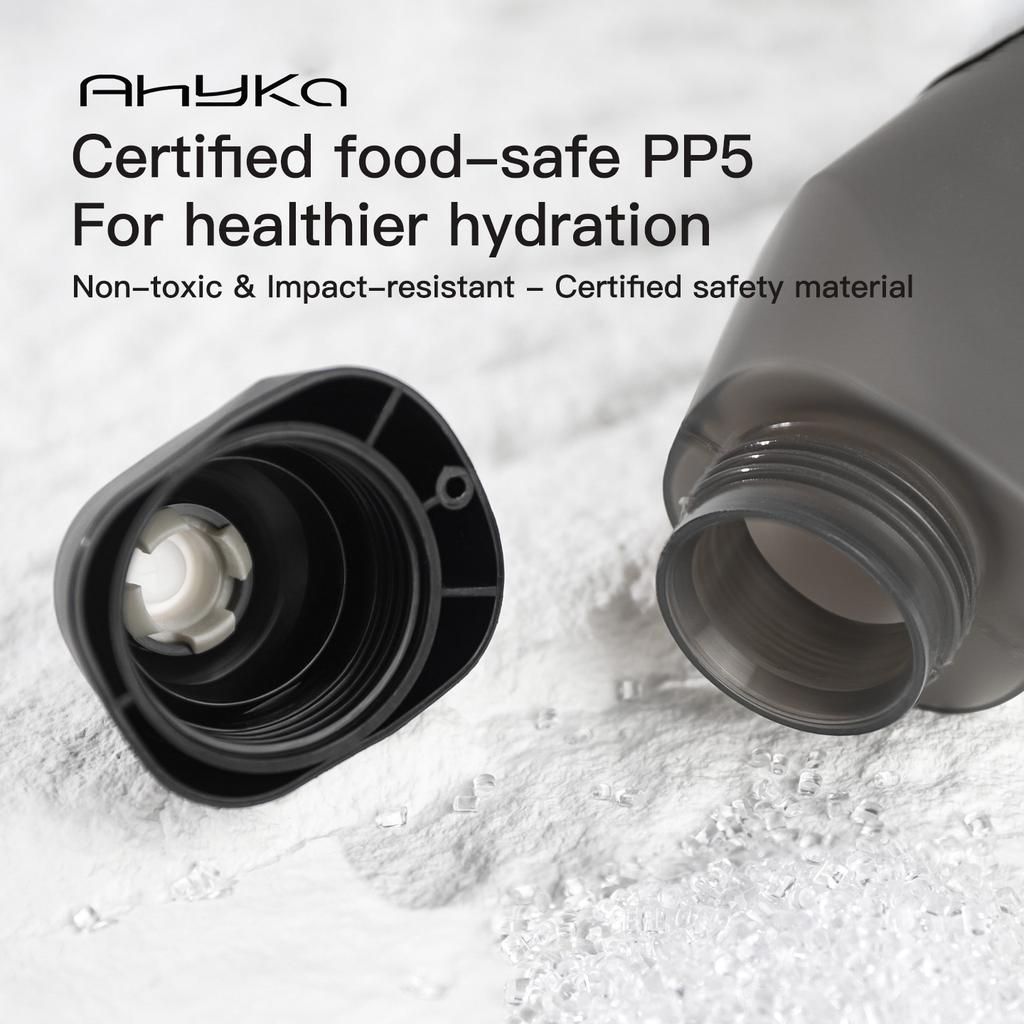 AhyKa Aerodynamic Bike Water Bottle Set 600ml Lightweight Road Bike Cycling Water Bottle Squeeze to Drink Design