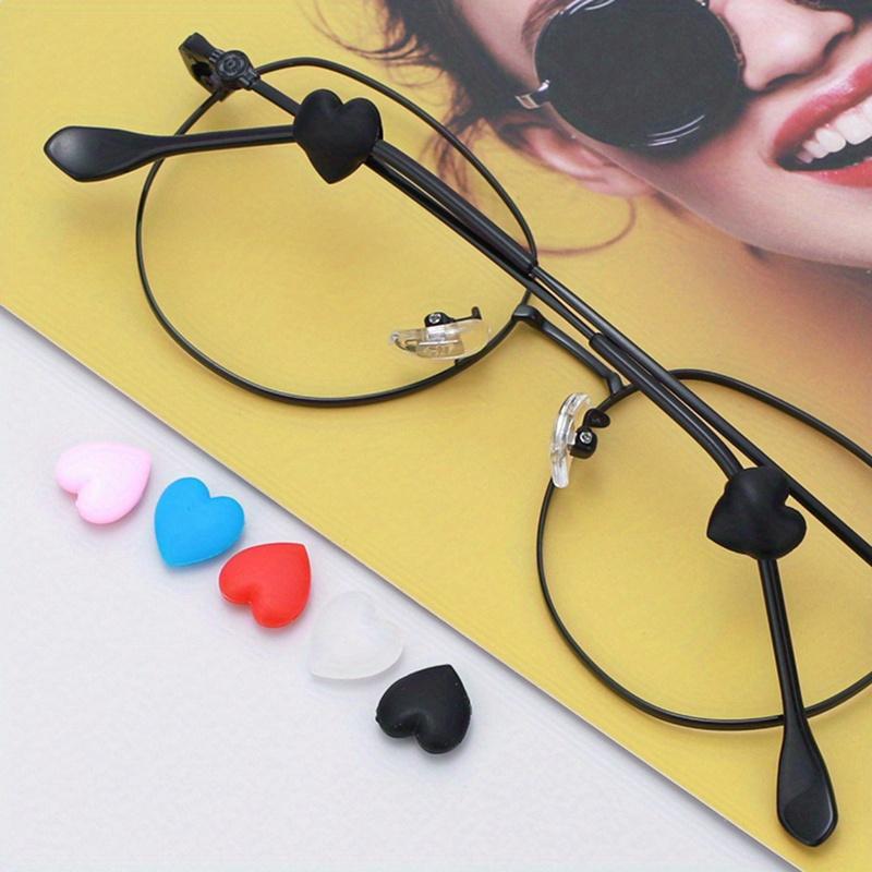 Heart-Shaped Silicone Glasses Ear Hooks - Non-Slip Sports Eyewear Retainers, Cute Love Design Glasses Holders for Active Lifestyles, Universal Fit